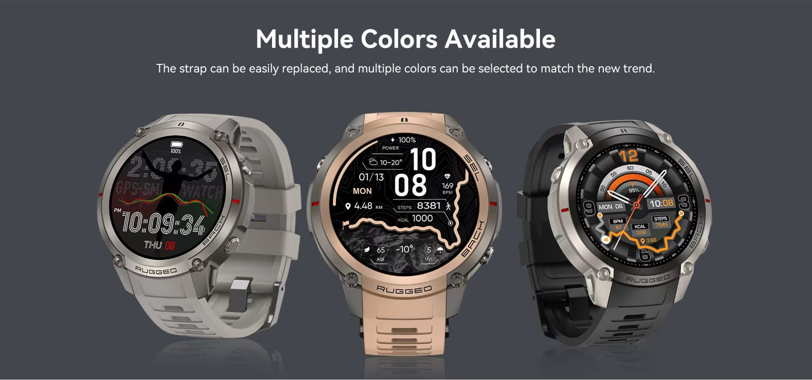 Rugged Smart Watch Fitness tracker DM59 GPS Watch