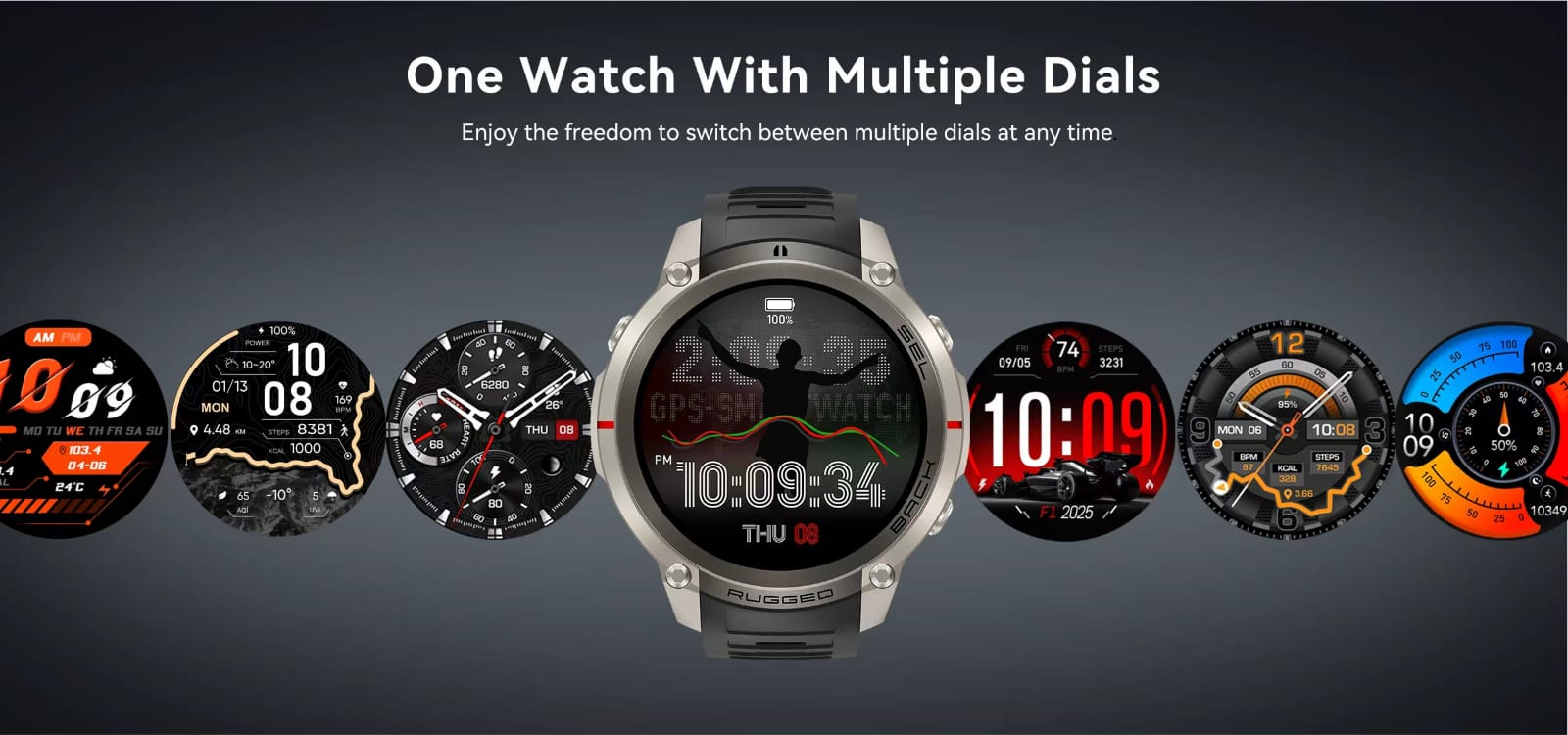 Rugged Smart Watch Fitness tracker DM59 GPS Watch
