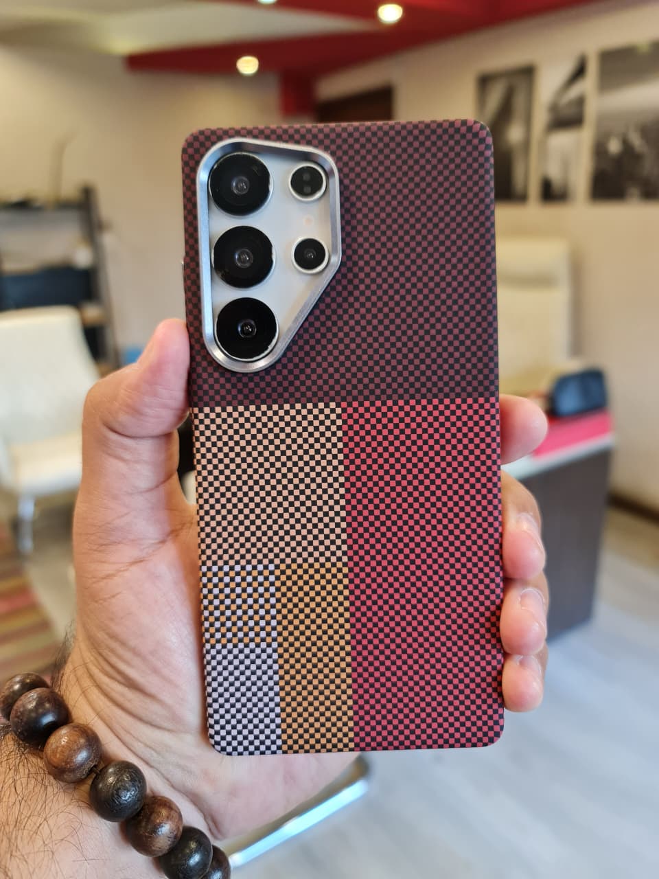 Carbon Fiber Texture Magsafe Phone Case For Samsung