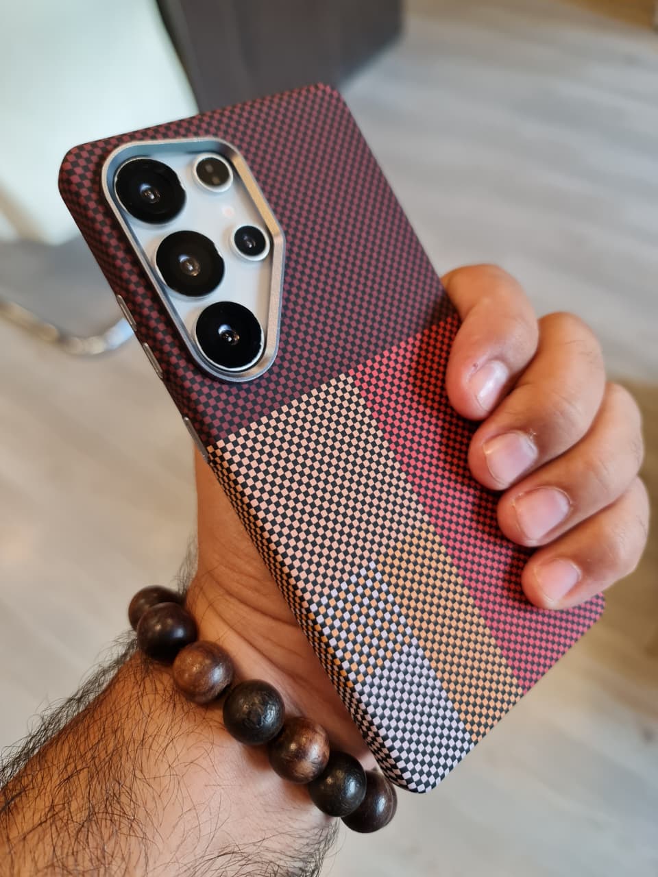 Carbon Fiber Texture Magsafe Phone Case For Samsung