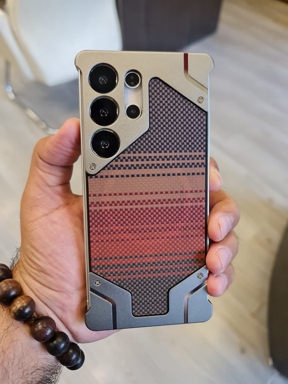 Gorgeous metal carbon case For Samsung