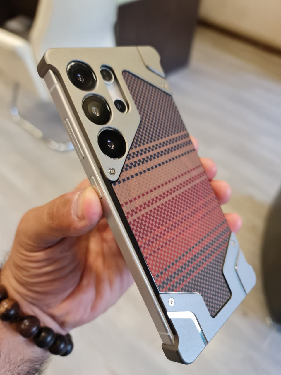 Gorgeous metal carbon case For Samsung