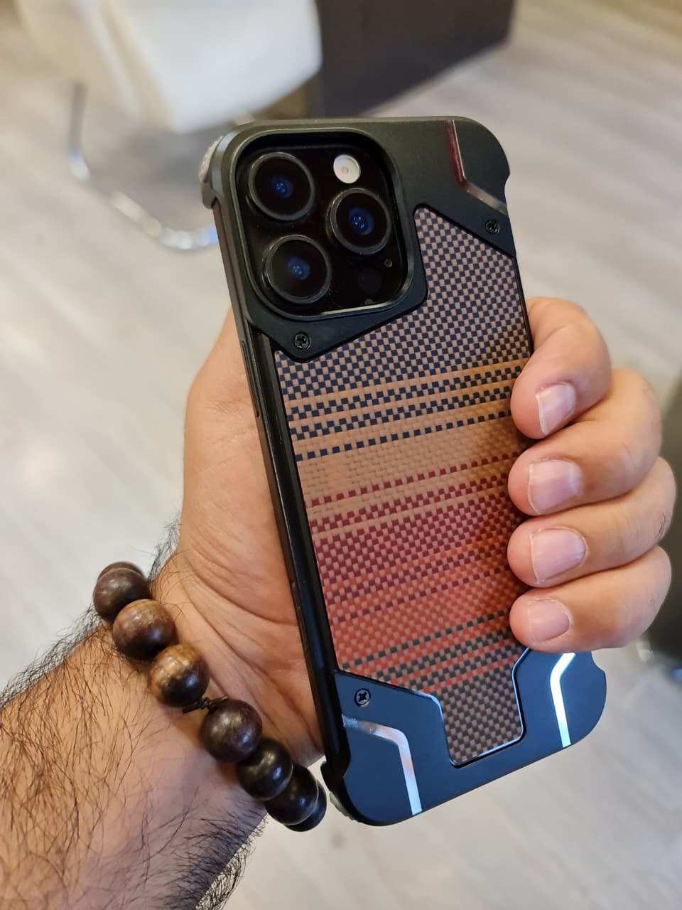 Gorgeous metal carbon case For Iphone