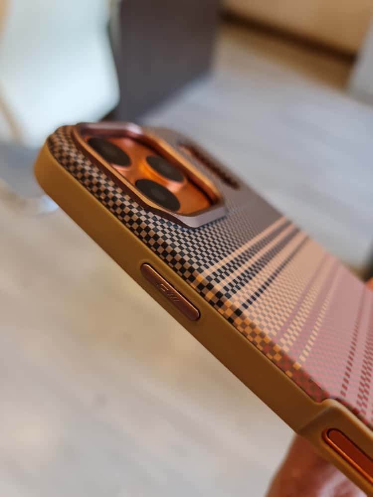 Twin Side Carbon Fiber Magsafe Phone Case (Brown)