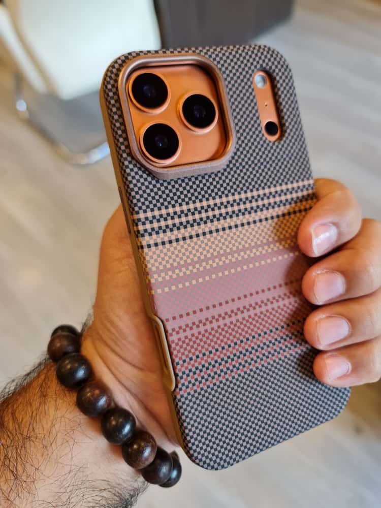 Twin Side Carbon Fiber Magsafe Phone Case (Brown)