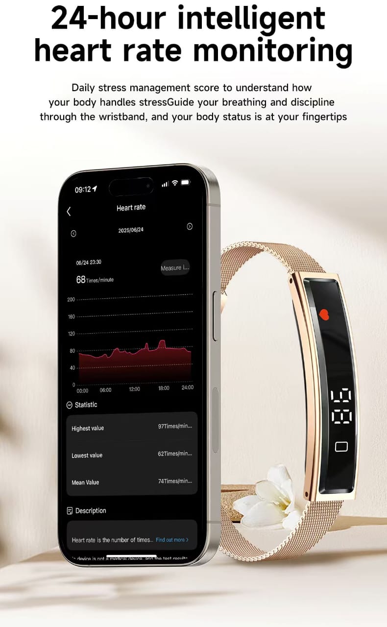 stainless steel Smart Band Bracelet with Fitness