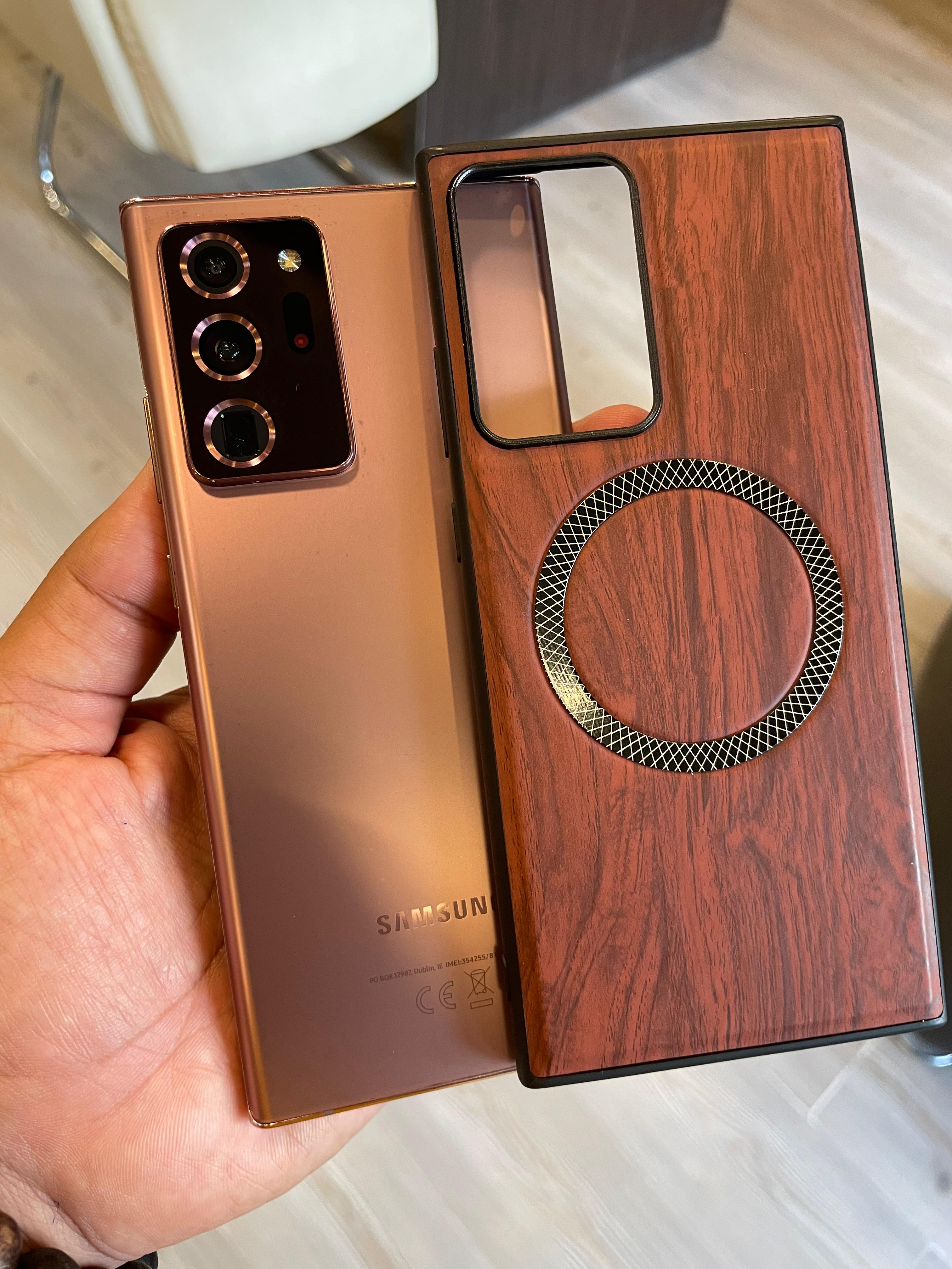 Elegant wooden case For Note 20 U (Brown)