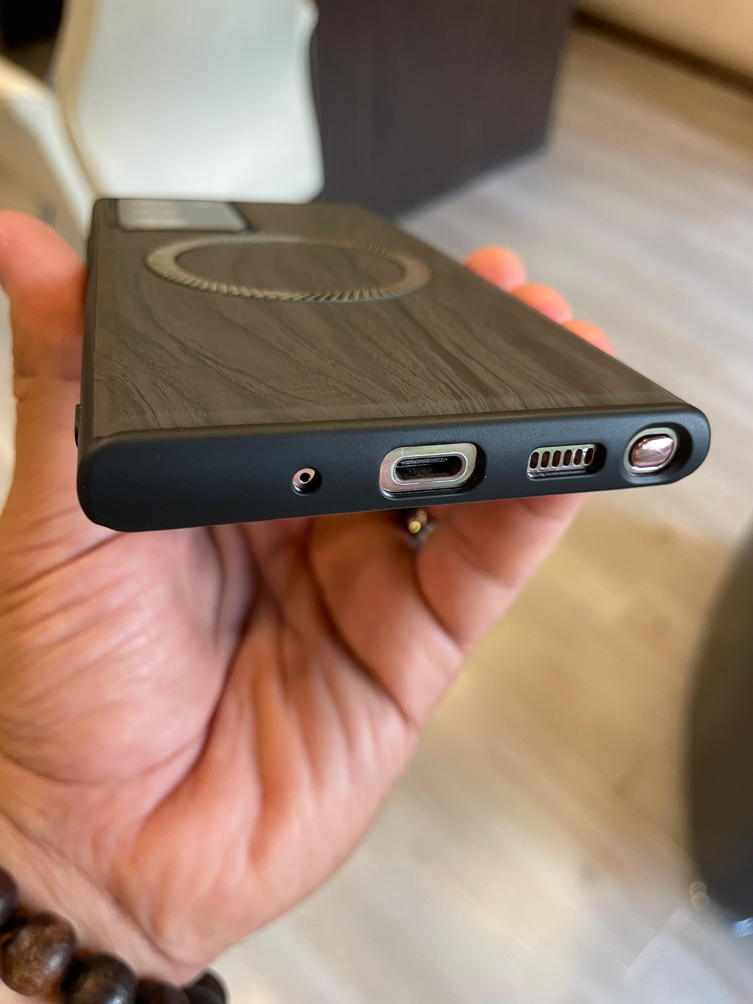 Elegant wooden case For Note 20 U (Black)