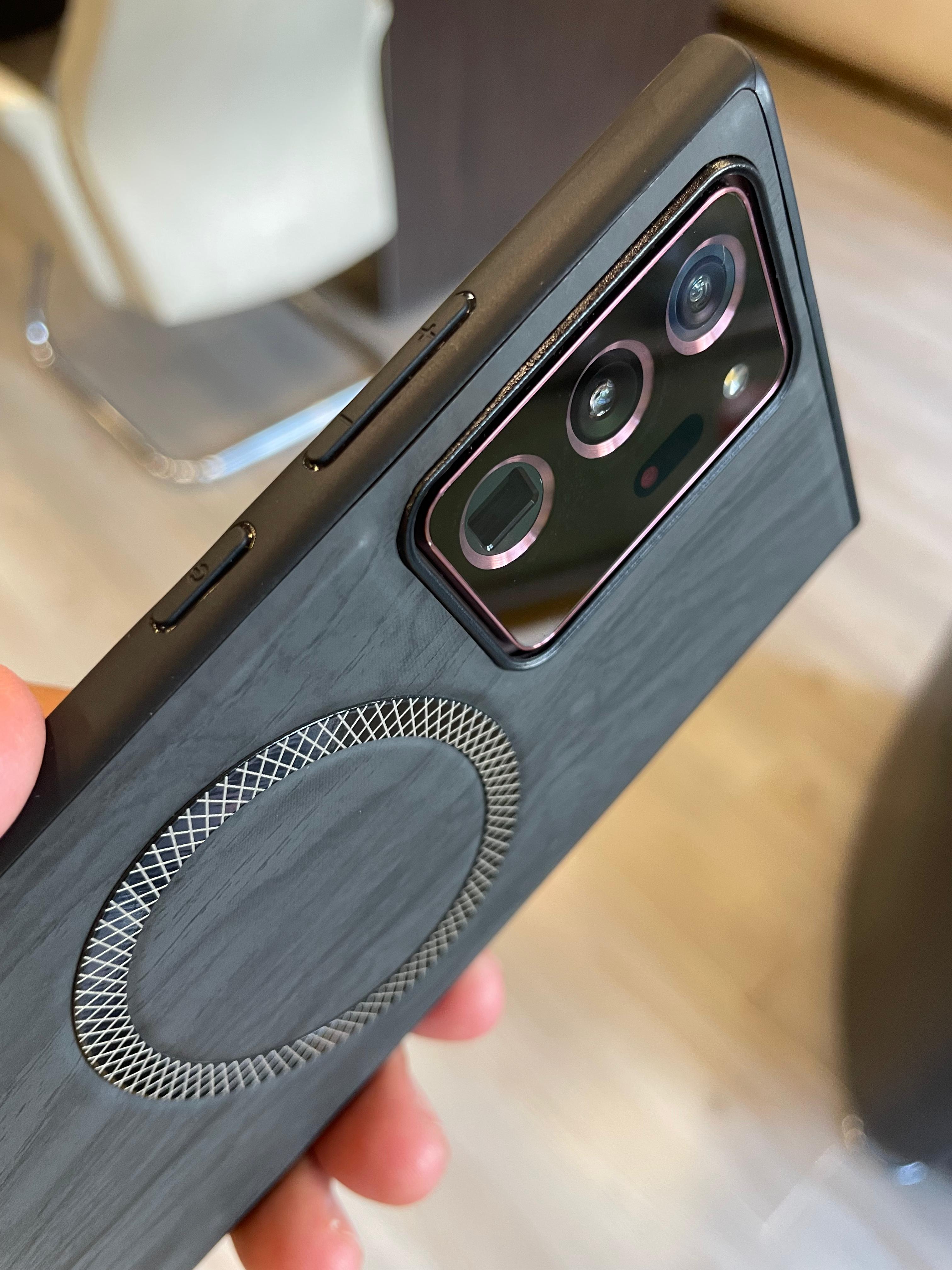 Elegant wooden case For Note 20 U (Black)