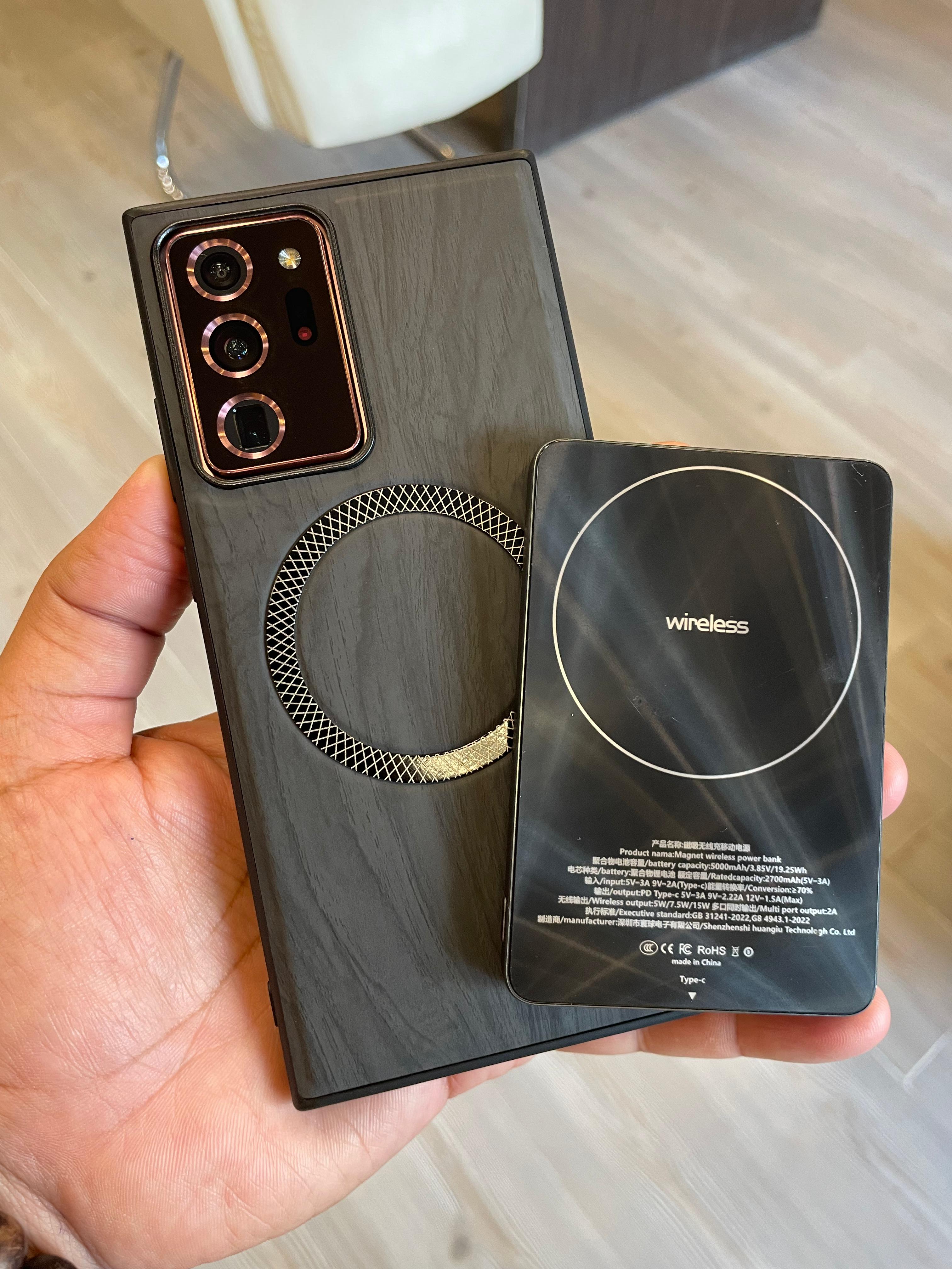 Elegant wooden case For Note 20 U (Black)