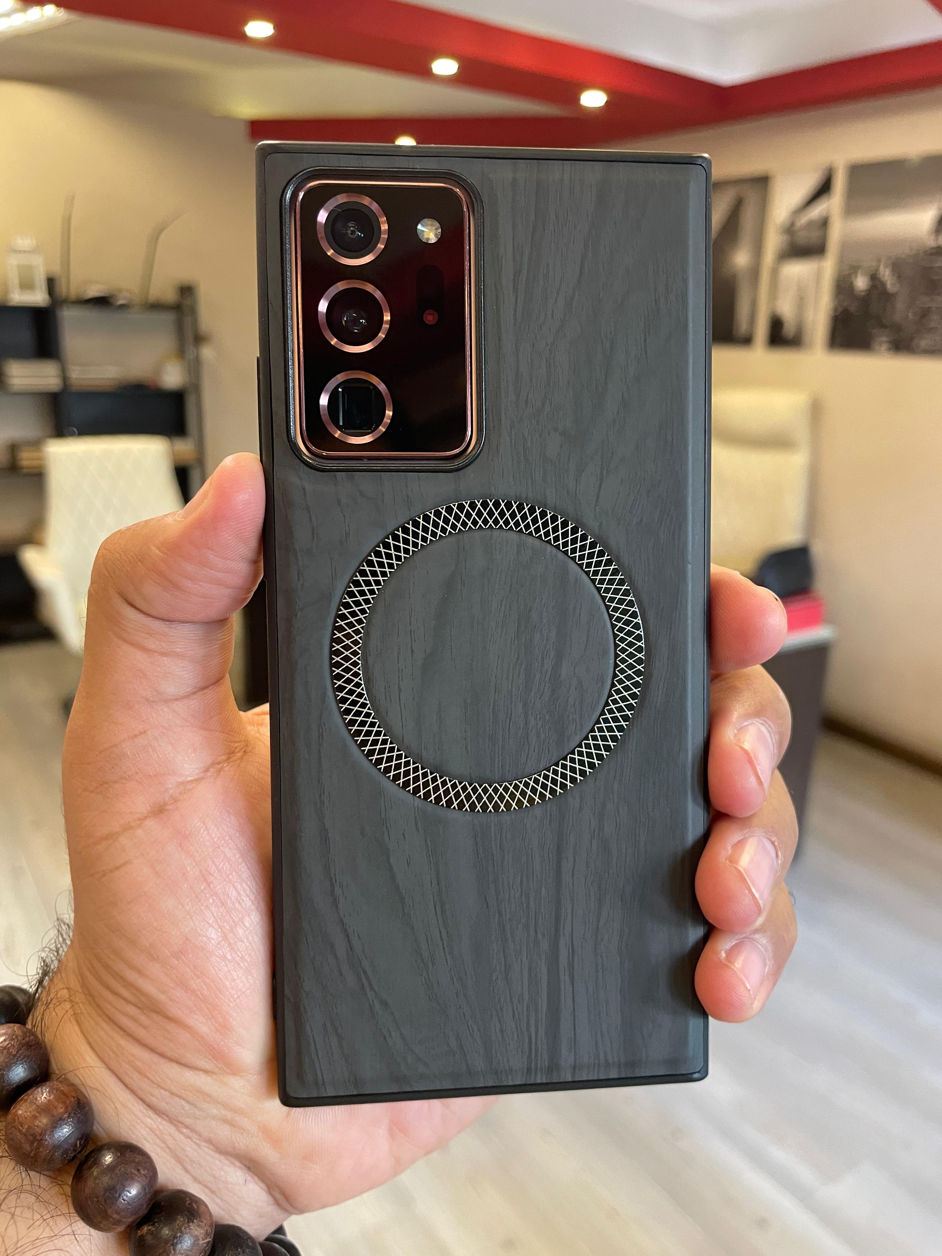 Elegant wooden case For Note 20 U (Black)