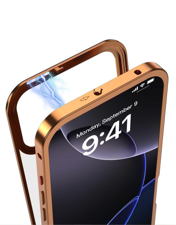 Metal Bumper Frame Frosted PC Back Cover Case for iPhone 17 Pro Max(Black)