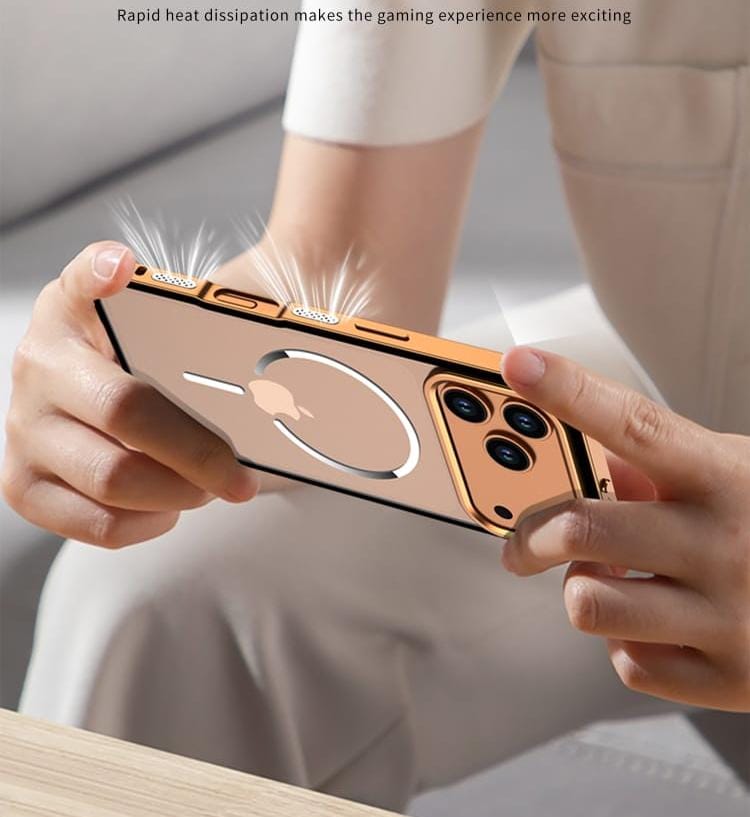 Metal Bumper Frame Frosted PC Back Cover Case for iPhone 17 Pro Max(Black)