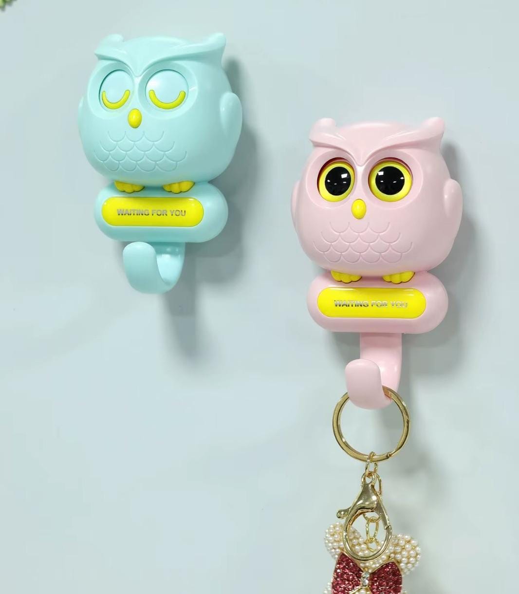 Owl Creative Hooks Utility Cute Decor Hooks (Purple)