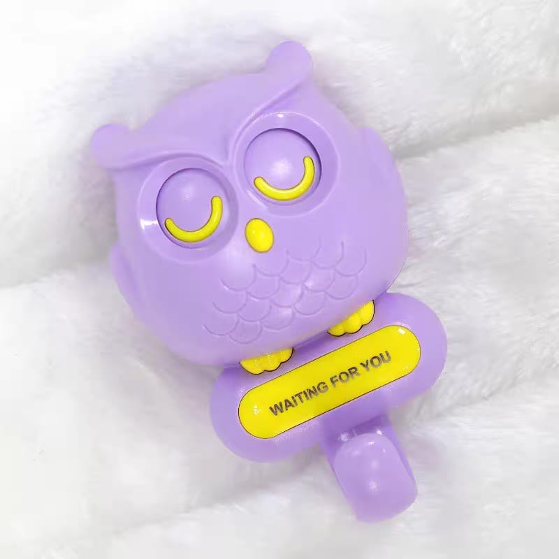 Owl Creative Hooks Utility Cute Decor Hooks (Purple)
