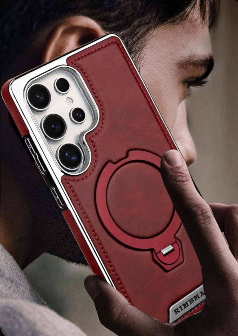 RUIMEIBI New Plating PU Leather Magnetic Phone Case for Samsung