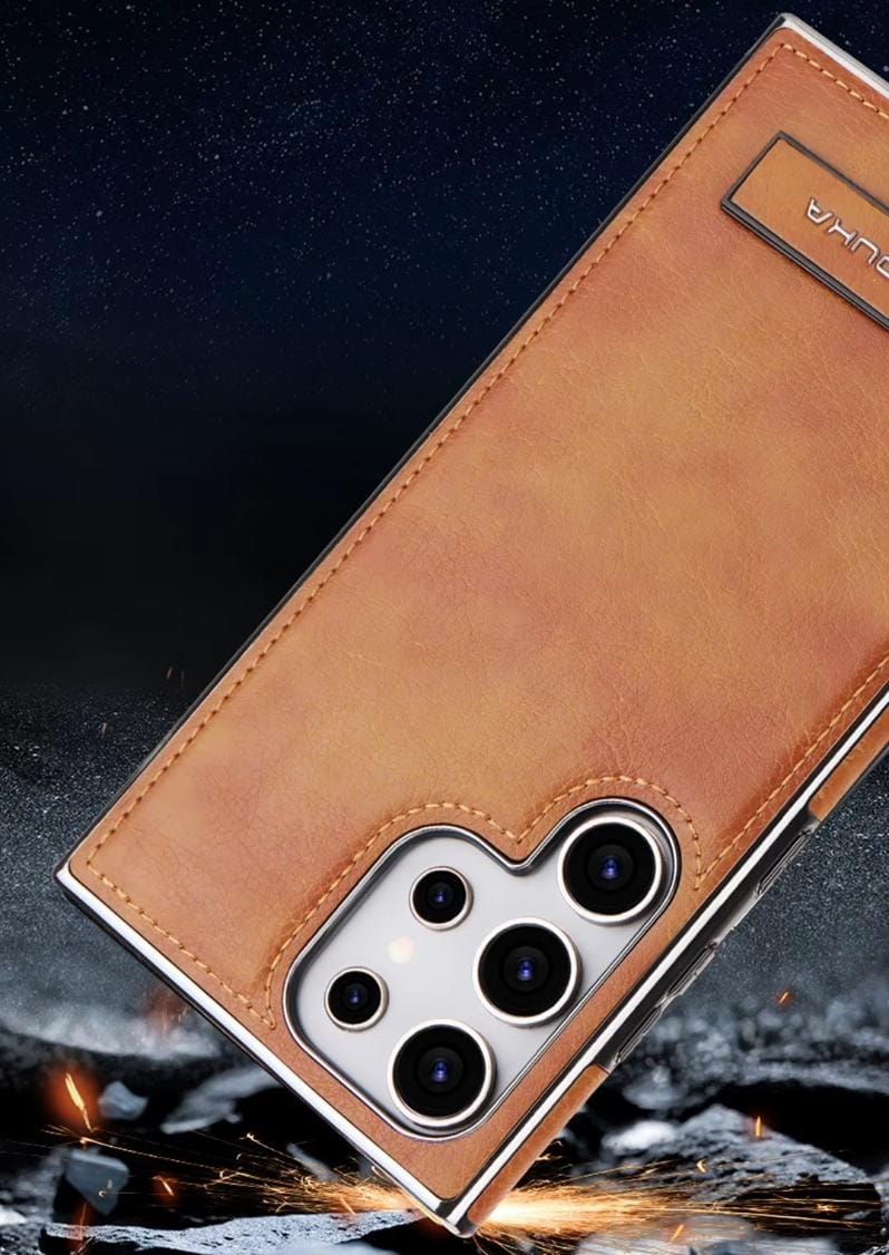 Luxury PU Leather Bracket Holder Phone Case For Samsung