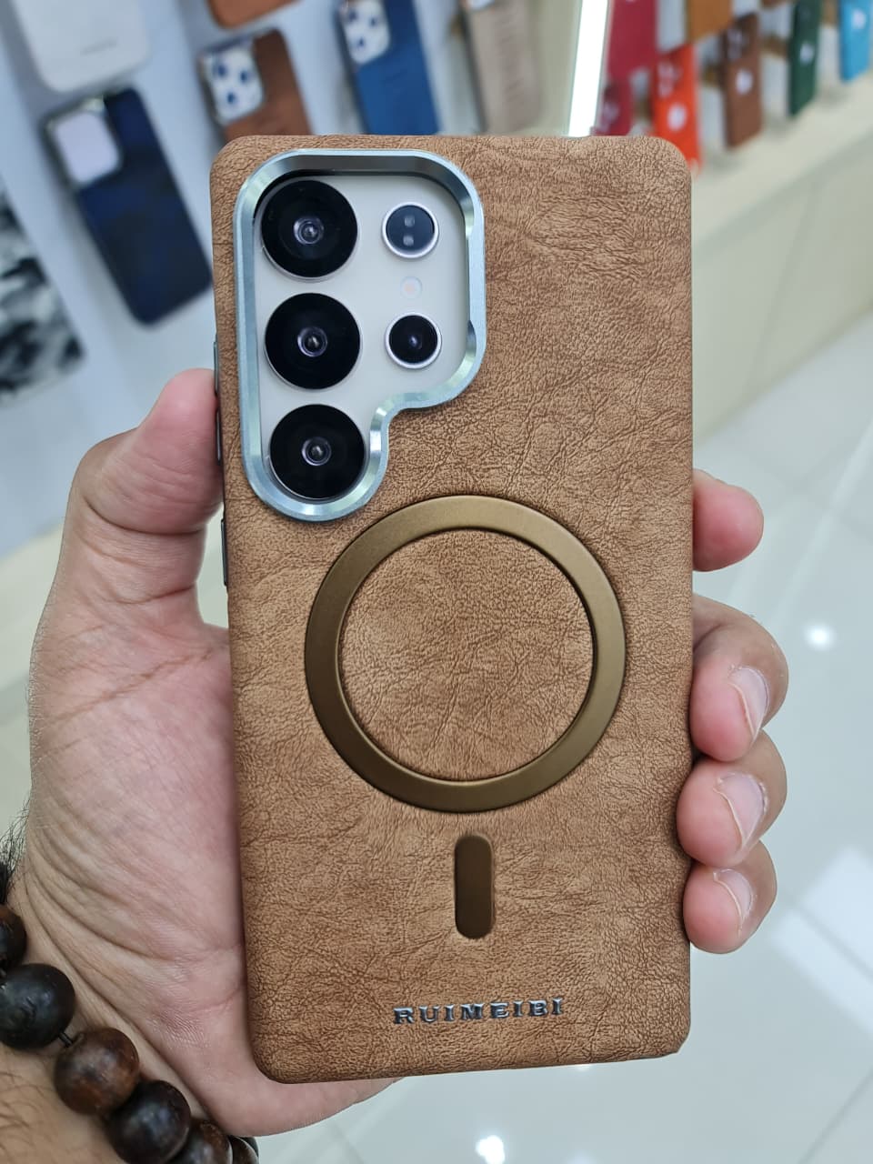 RUIMEIBI Matte photoplating Samsung Premium Leather Flip Case