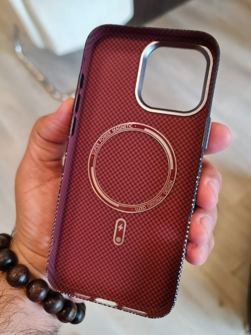 Carbon Fiber Texture Magsafe Phone Case For iPhone