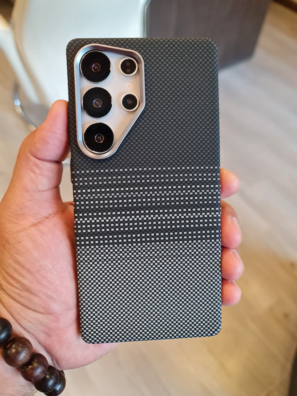 Carbon Fiber Texture Magsafe Phone Case For Samsung