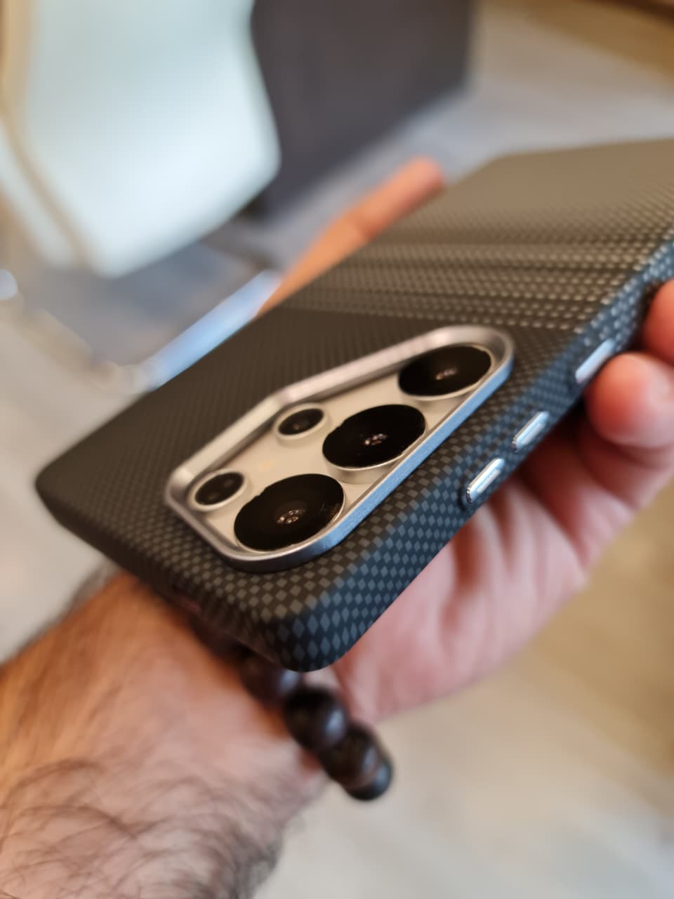 Carbon Fiber Texture Magsafe Phone Case For Samsung