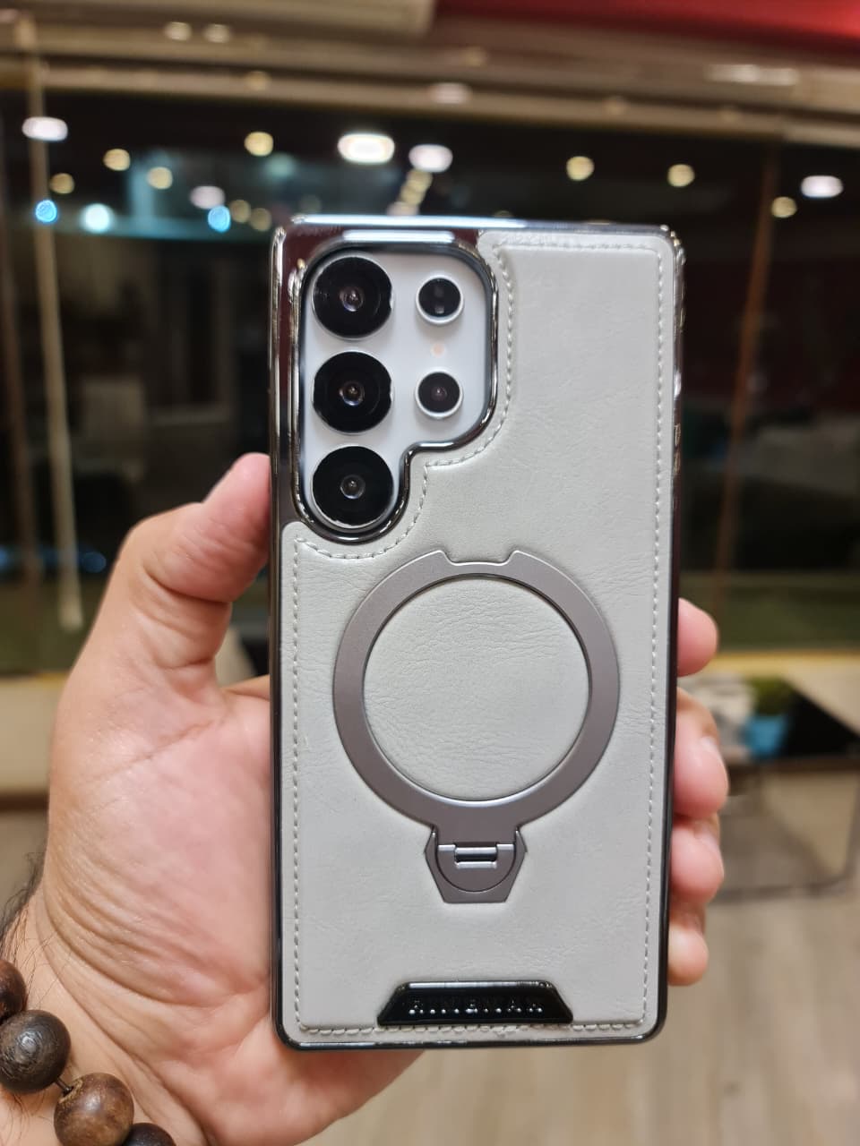 RUIMEIBI New Plating PU Leather Magnetic Phone Case for Samsung