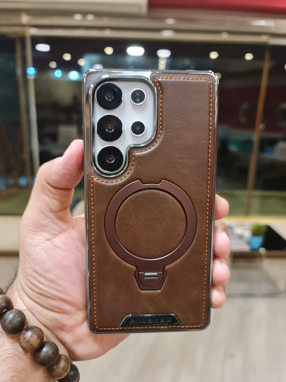 RUIMEIBI New Plating PU Leather Magnetic Phone Case for Samsung