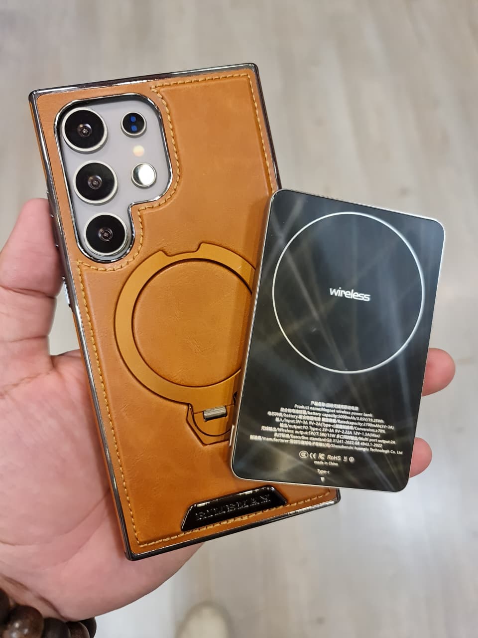 RUIMEIBI New Plating PU Leather Magnetic Phone Case for Samsung