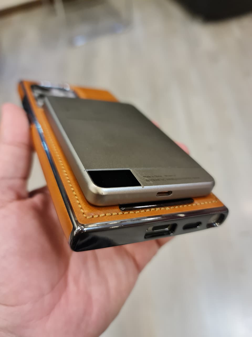 RUIMEIBI New Plating PU Leather Magnetic Phone Case for Samsung