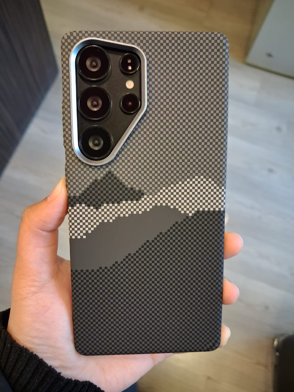 Carbon Fiber Texture Magsafe Phone Case For Samsung