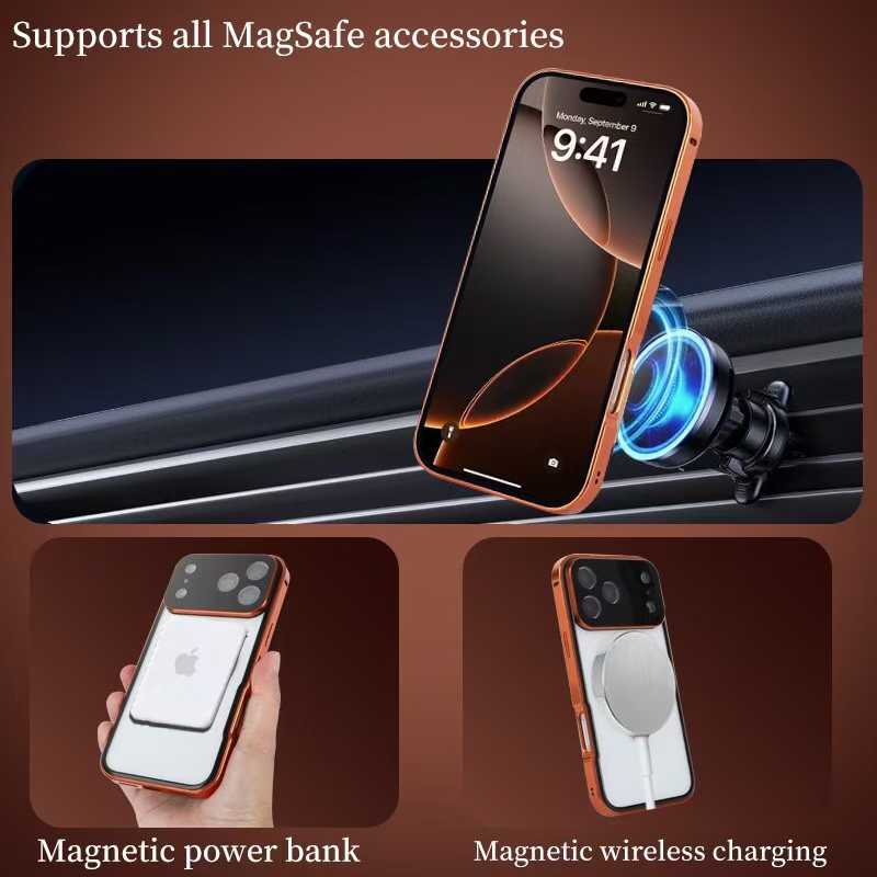 360 magnetic transparent case for iPhone