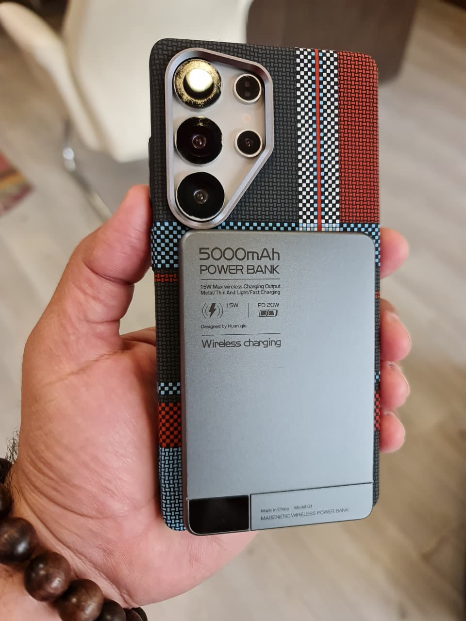 Carbon Fiber Texture Magsafe Phone Case For Samsung