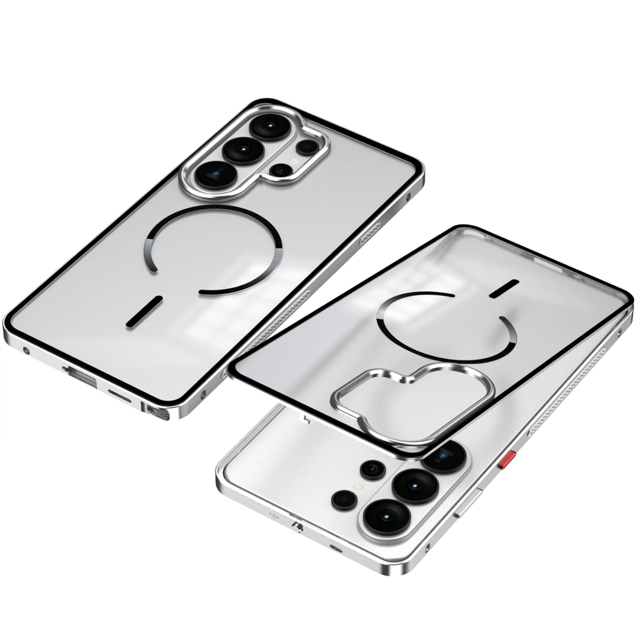 Metal Bumper Frame Frosted PC Back Cover Case For Samsung S26 Ultra