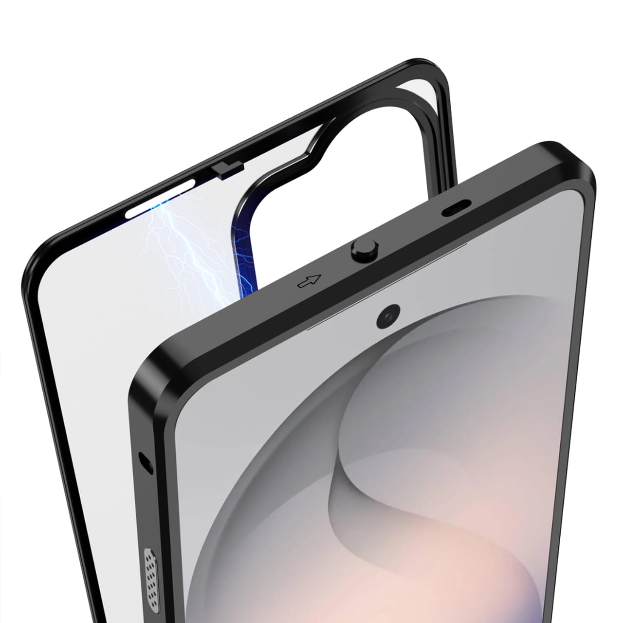 Metal Bumper Frame Frosted PC Back Cover Case For Samsung S26 Ultra