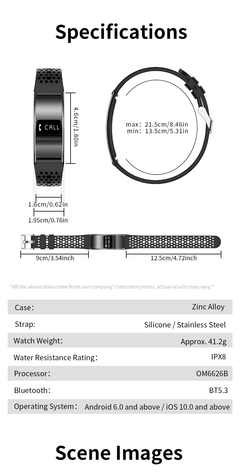 stainless steel Smart Band Bracelet