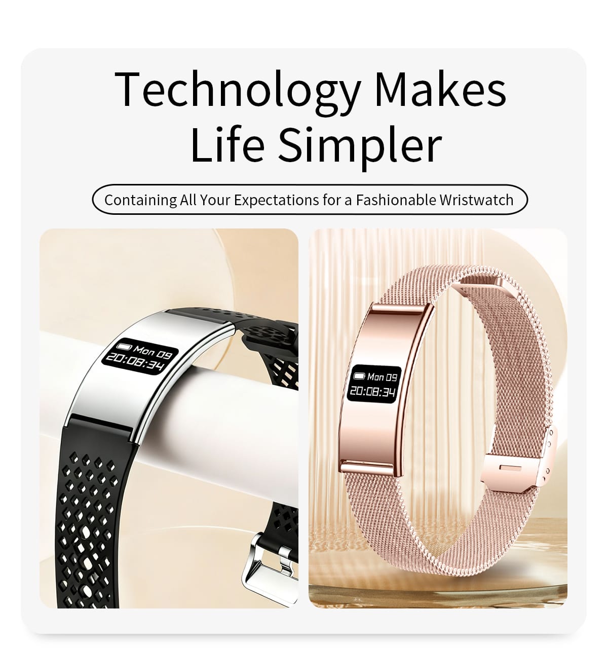 stainless steel Smart Band Bracelet