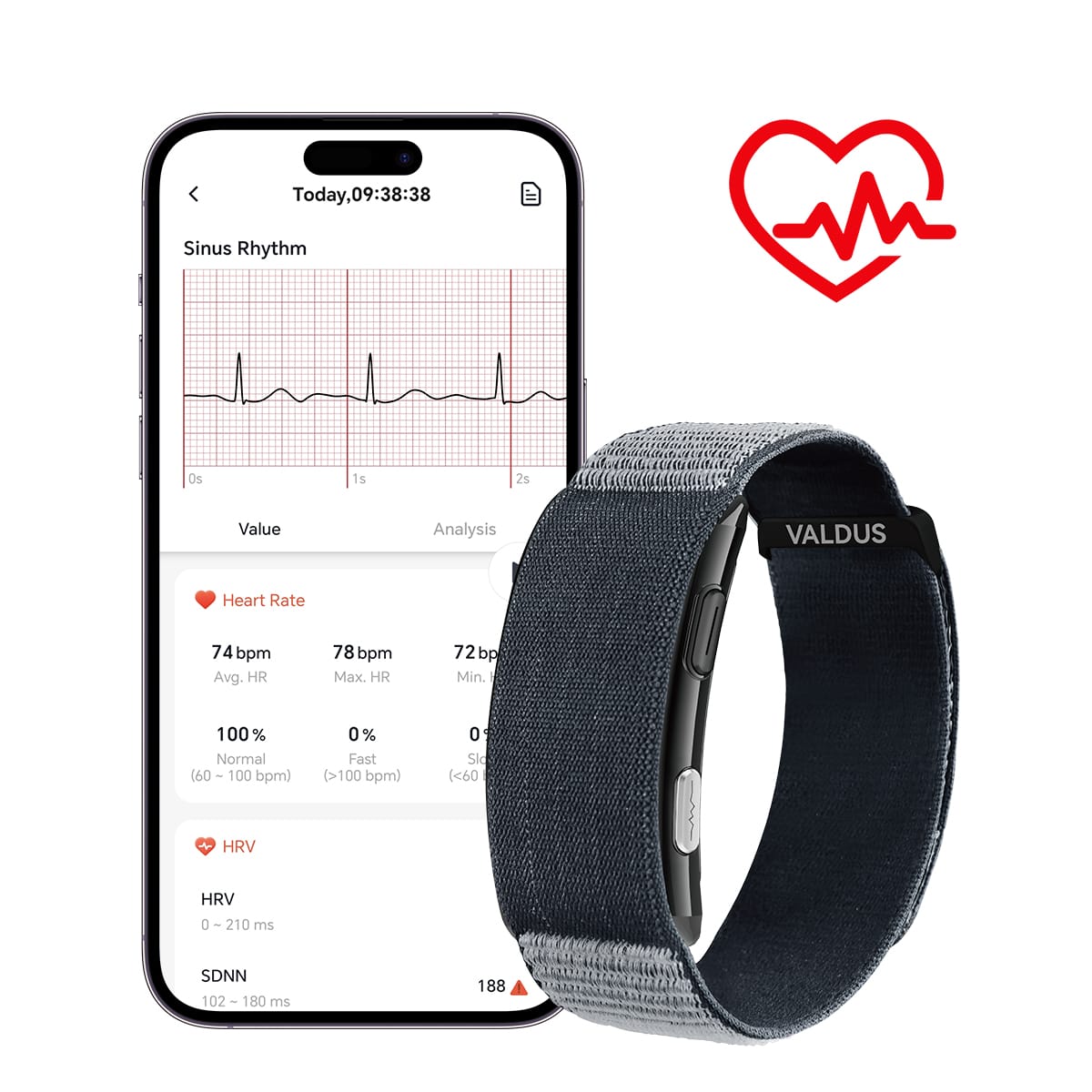 VALDUS VITRO Screenless Health Activity Smart Band