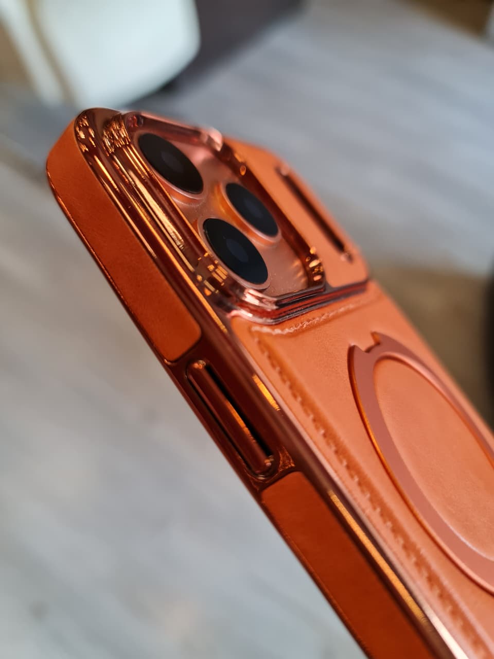 RUIMEIBI New Plating PU Leather Magnetic Phone Case for iPhone 17 Pro Max