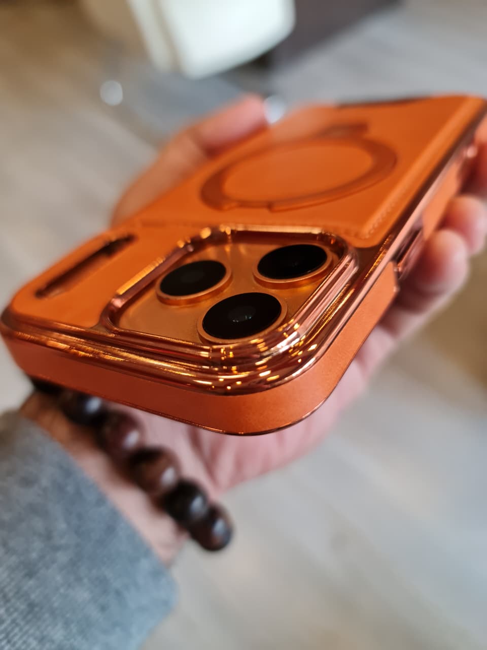 RUIMEIBI New Plating PU Leather Magnetic Phone Case for iPhone 17 Pro Max
