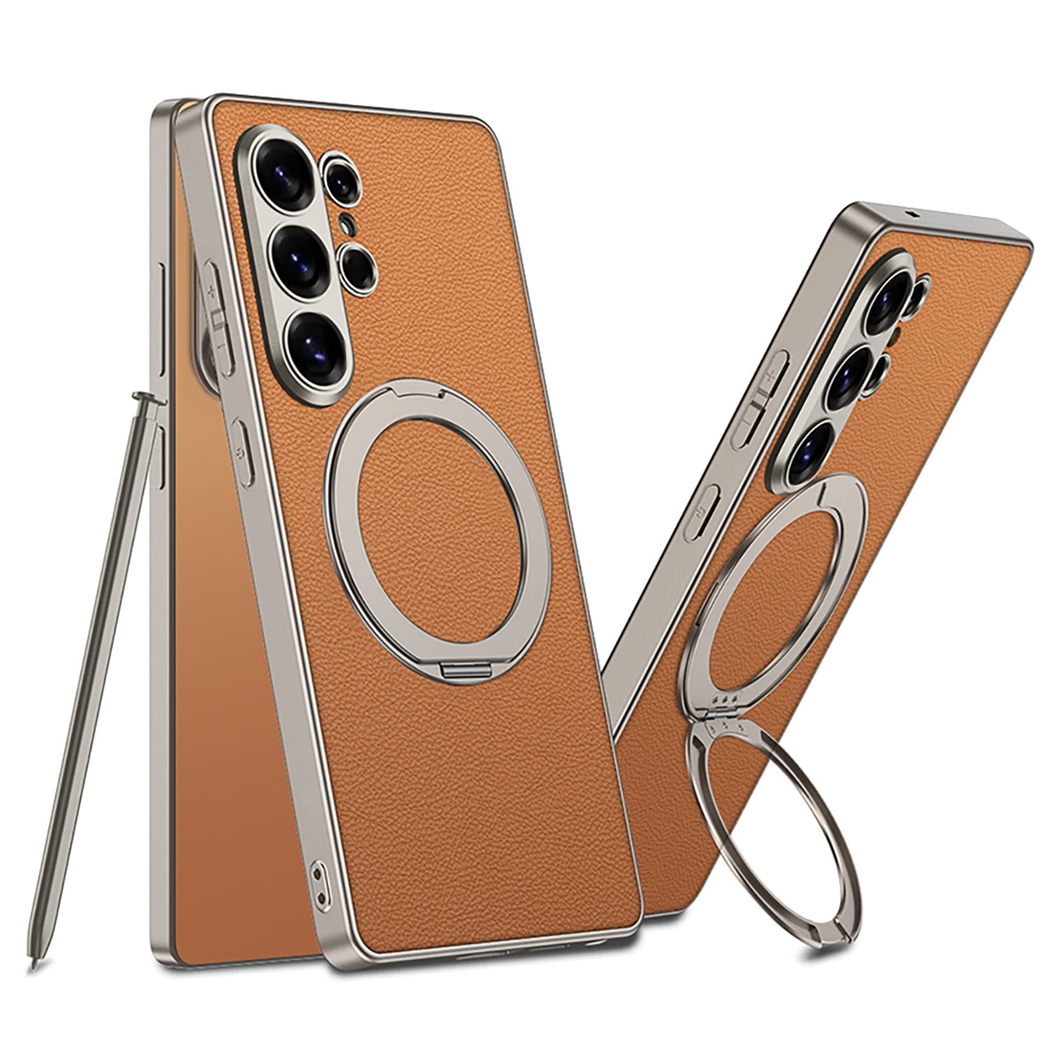 GKK 360° Rotatable Ring Stand Leather Case For Samsung 26 Ultra