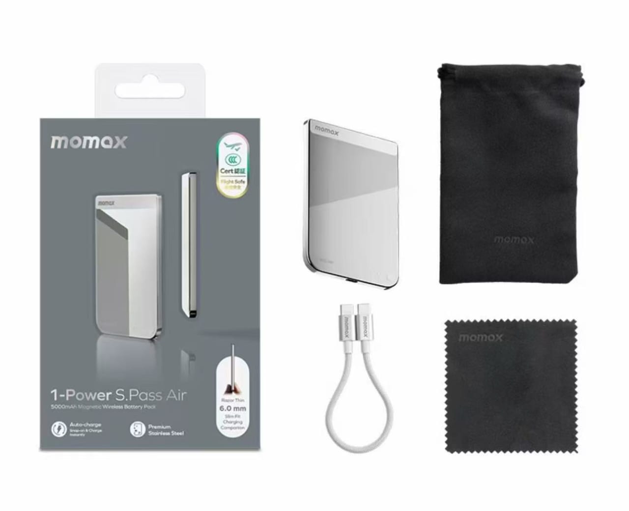 Momax 1-Power S.Pass Air 5000mAh Magnetic Wireless Battery Pack