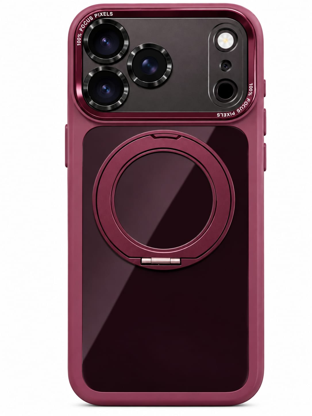 Popular TPU Acrylic Clear Magnetic 360° rotating ring Case for iPhone