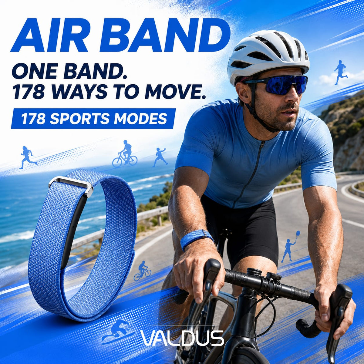 VALDUS Fitness Activity Tracker Air Band