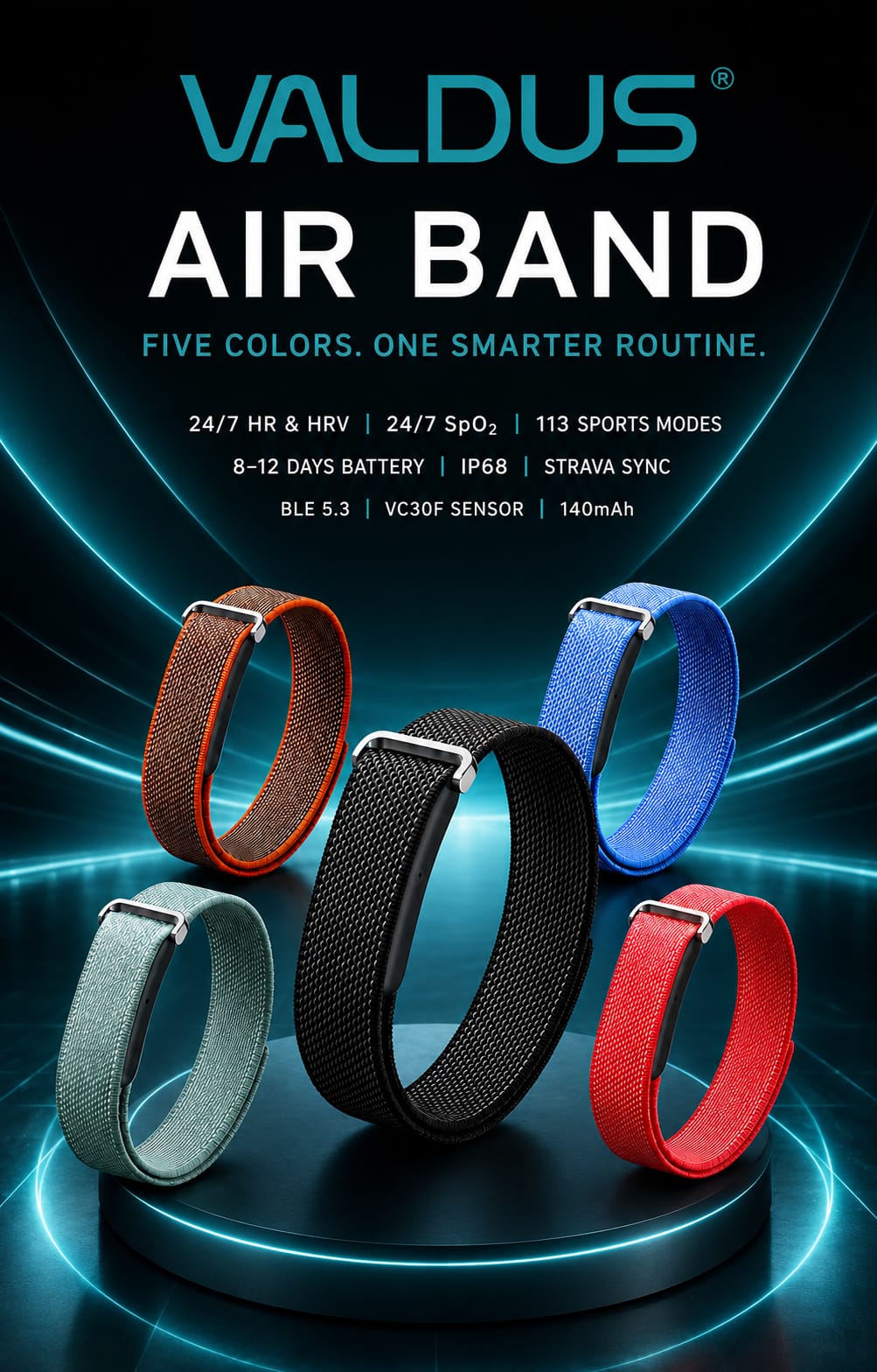 VALDUS Fitness Activity Tracker Air Band