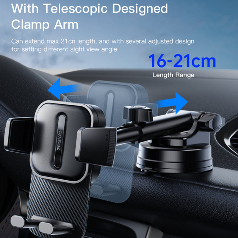 Yesido C174 Suction Cup Type Telescopic Car Phone Holder