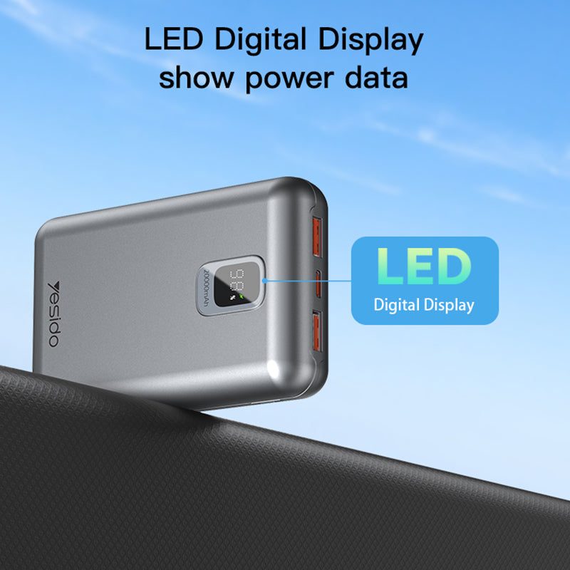 Yesido YP47 20000mah 22.5W PD20W Fast Charge LED Digital Display Power Bank