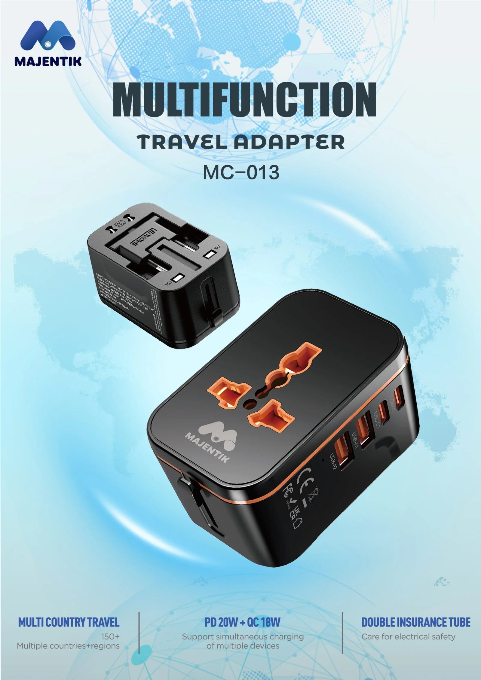 Majentik Travel Adapter MC-013