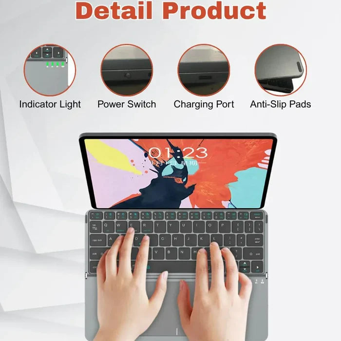 iBOX 11 Foldable Bluetooth Keyboard with Touchpad