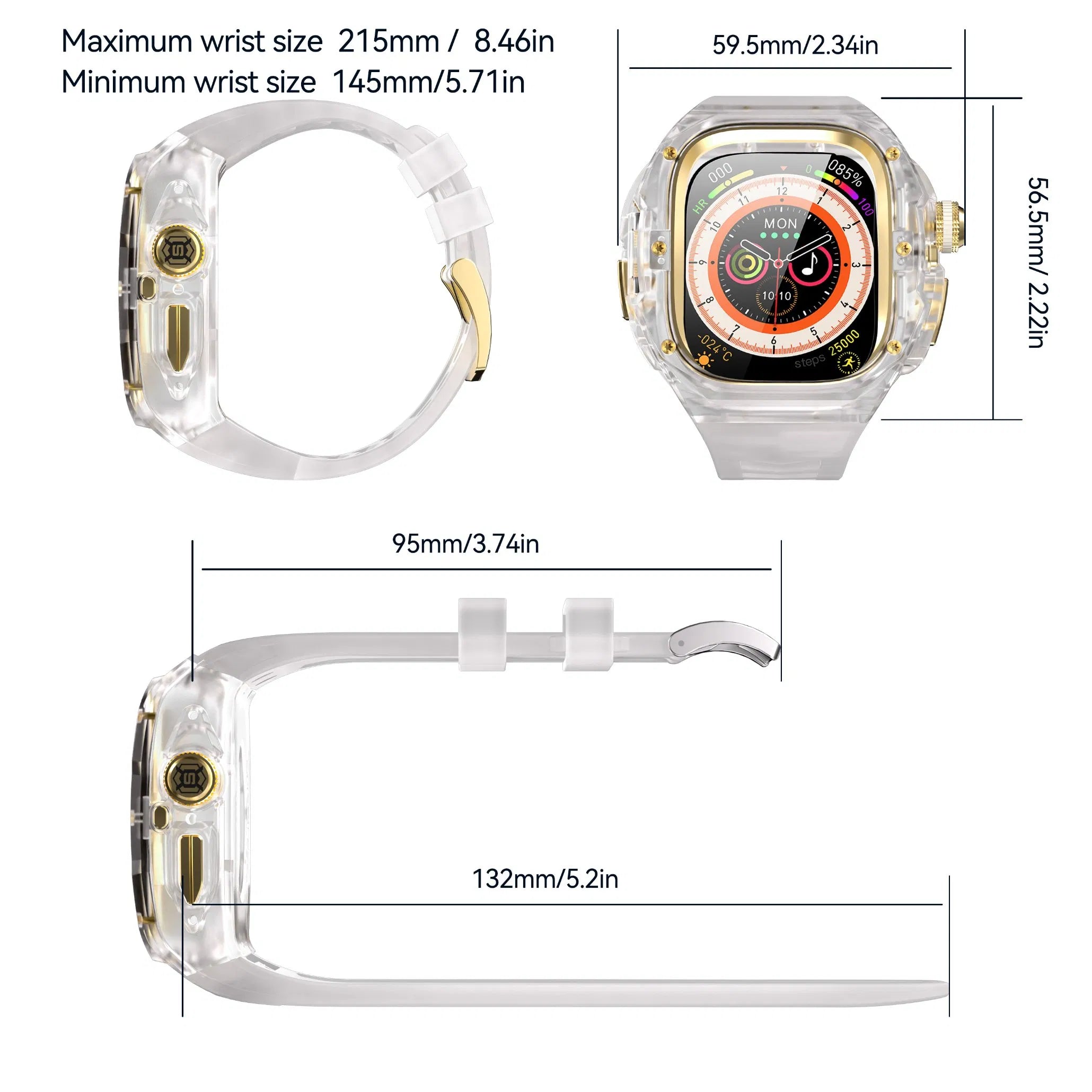 Rugged Case with Band for Apple Watch Ultra 49mm Protective Cover Bumper