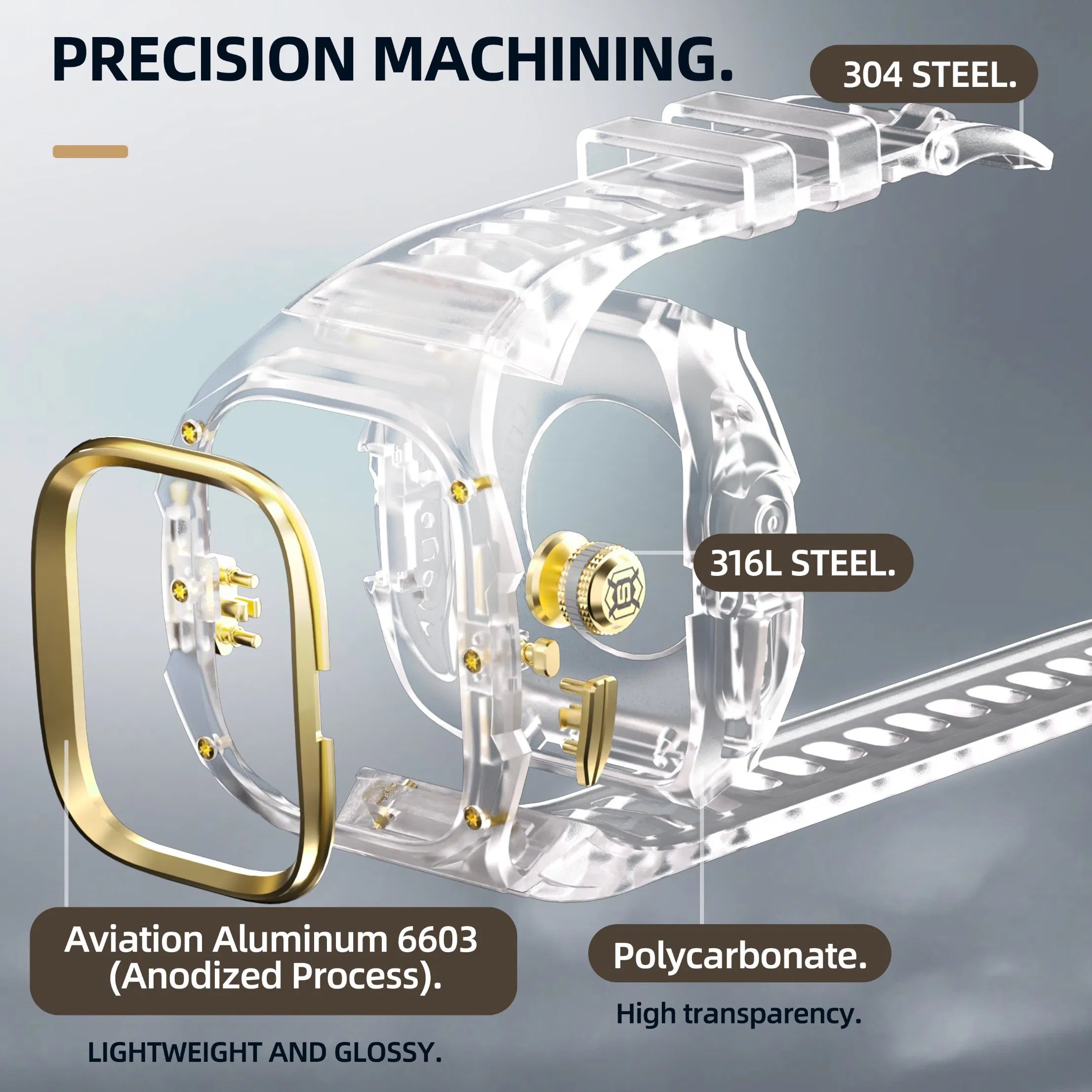 Rugged Case with Band for Apple Watch Ultra 49mm Protective Cover Bumper